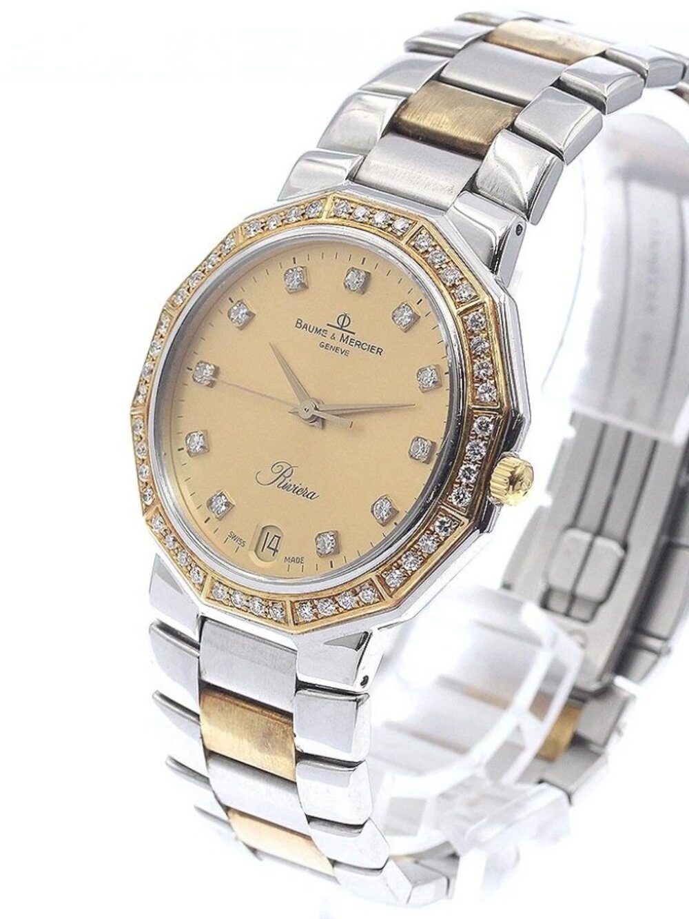 Baume & Mercier Riviera 5131.3 Diamond bezel 11P Quartz Men's Watch_957369